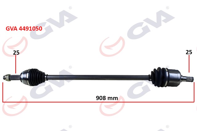 KOMPLE AKS SAG ACCENT ADMIRE 1.3 - 1.5D 03 - 06 ABS LI 29DIS 908MM