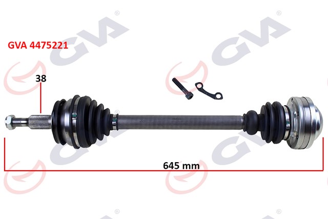 AKS KOMPLE ON SOL T5 - T6 AXB - CAAA - CAAB - CAAC 1.9 - 2.0 TDI 10 - 