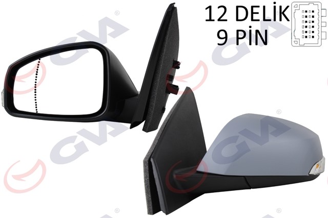 DIS DIKIZ AYNASI SOL FLUENCE 10 ELEKTRIKLI ISITMALI SINYALLI SENSORLU ASTARLI ASFERIK VM - 6141EHPSAL