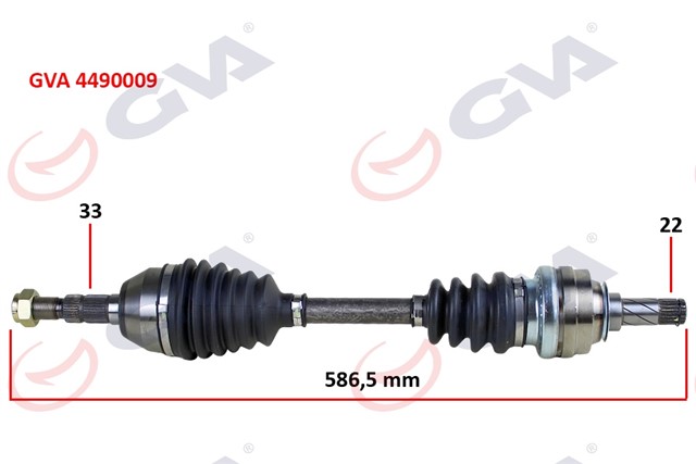 KOMPLE AKS SOL ASTRA H - ZAFIRA B 1.4 - 1.6 04 - 09 586.5MM