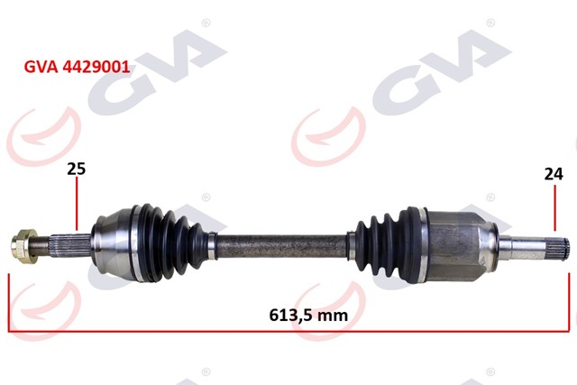 KOMPLE AKS SOL DOBLO 1.9 JTD 01 DOBLO - ALBEA 1.3 MTJ 05 613.5MM