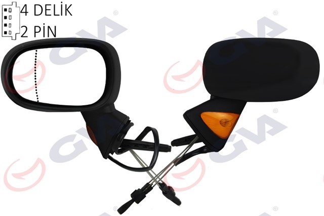 DIS DIKIZ AYNASI SOL MODUS 04 MEKANIK SINYALLI ASFERIK VM - 120AL