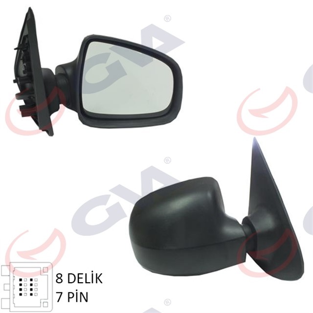 DIS DIKIZ AYNASI SAG LOGAN SANDERO - MCV 12 ELEKTRIKLI ISITMALI KONVEKS 7 FIS VM - 6804EHSR