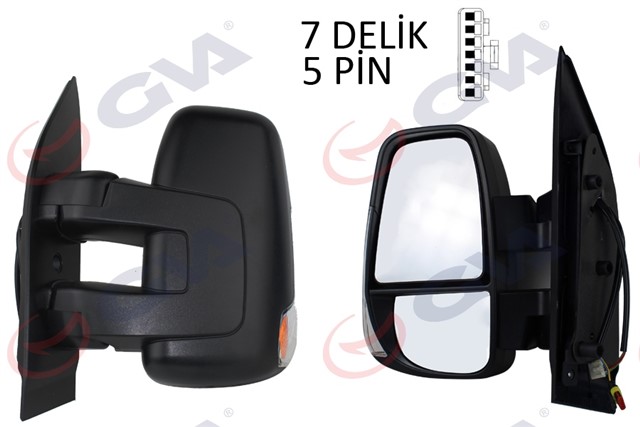 DIS DIKIZ AYNASI SOL DAILY 06 MEKANIK KISA KOL SINYALLI KONVEKS 2 FIS VM - 6950L