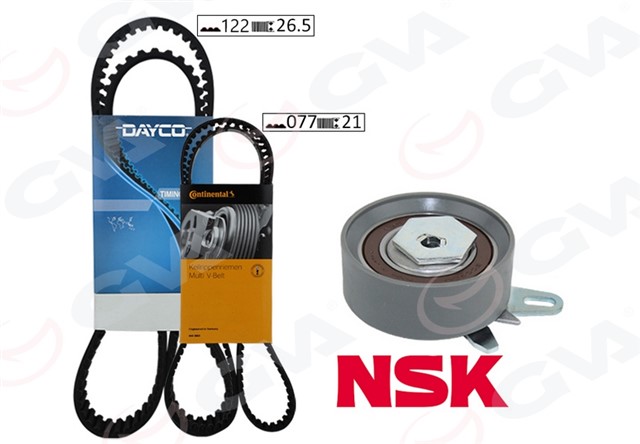 TRIGER SETI 122X26.5 - 077X210 TRANSPORTER T4 2.4D 90 - 03 AJA K065323XS 2 KAYIS 1 GERGI