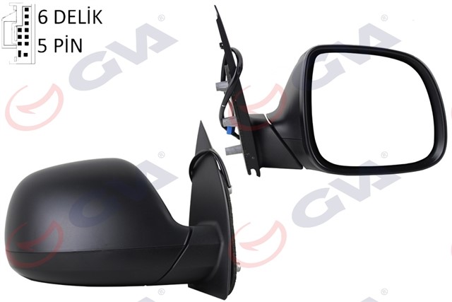 DIS DIKIZ AYNASI SAG AMAROK 09 ELEKTRIKLI ISITMALI DESENLI KONVEKS 5 FIS VM - 6190EHR