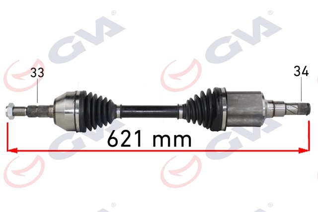 KOMPLE AKS SOL CHEVROLET CRUZE 1.6 10 - 17 621MM