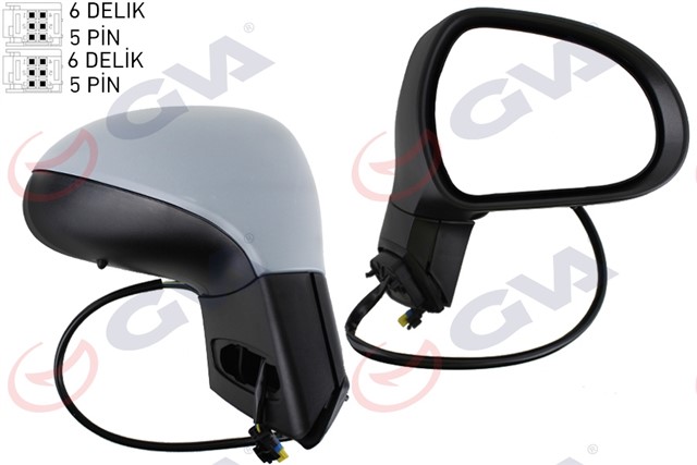 DIS DIKIZ AYNASI SAG 207 06 ELEKTRIKLI ISITMALI SINYALLI KATLANIR SENSORLU ASTARLI KONVEKS VM - 6207EBR