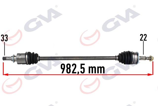 KOMPLE AKS SAG OPEL ASTRA J 1 - 4 - 1.6 10 - 15 982.5MM