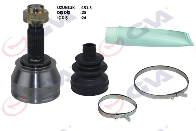 AKS KAFASI DIS ON DOBLO - ALBEA 1.3 MTJ 03 - 07 - DOBLO 1.9JTD 01 - 25X24X51 152MM