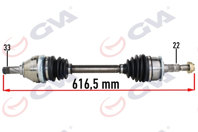 KOMPLE AKS SOL OPEL ASTRA J 1 - 4 - 1.6 10 - 15 616.5MM