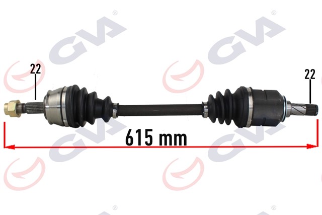 KOMPLE AKS SOL OPEL CORSA D 1.0 - 1.2 - 1.4 07 - 14 - CORSA E 15 - ADAM 13 615MM