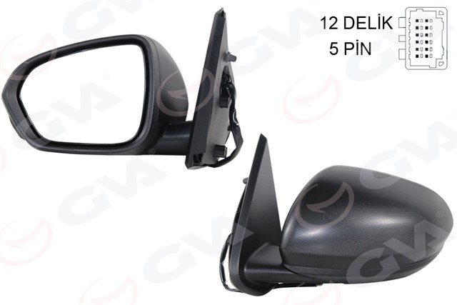 DIS DIKIZ AYNASI SOL ELEKTRIKLI ISITMALI DACIA DUSTER 17 - 10 12H5P VM - 6805EHL