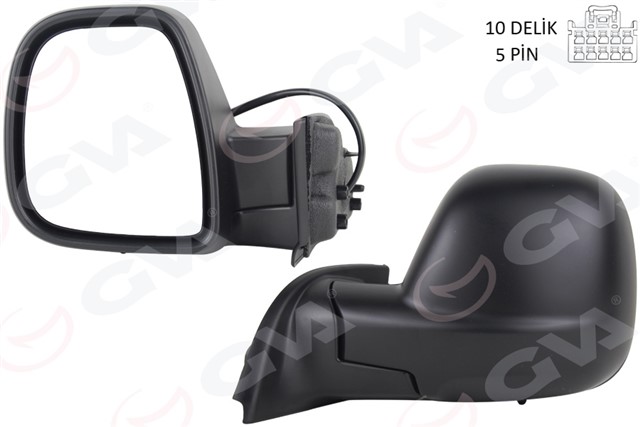 DIS DIKIZ AYNASI SOL BERLINGO - RIFTER 2019 COMBO - PROACE CITY 19 ELEKTRIKLI DESENLI REZISTANSLI