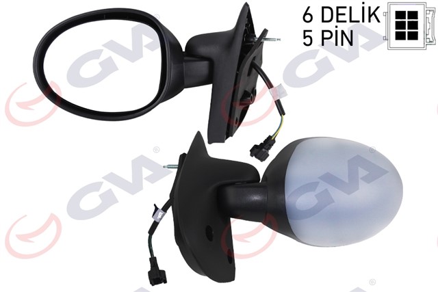 DIS DIKIZ AYNASI SOL TWINGO I 92 - 07 ELEKTRIKLI ISITMALI KONVEKS