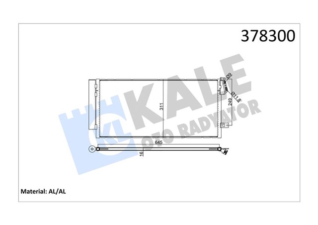 KLIMA KONDENSERI COMBO 12 DOBLO 10 1.3 DMTJ - 1.6 DMTJ - 2.0 DMTJ 669X293X16