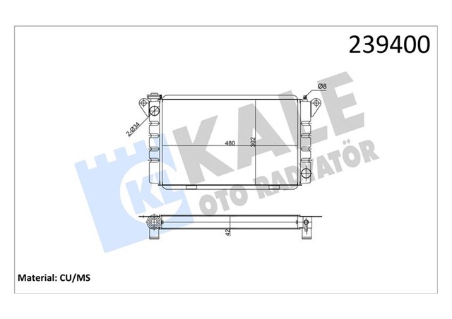 RADYATOR R12 TL - TX - STW - TOROS 475X304X42 NORMAL 3 SIRA PN SISTEM