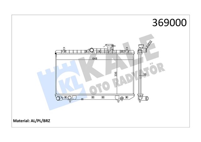 RADYATOR ACCENT - ACCENT II AL/PL/BRZ 335X648X16