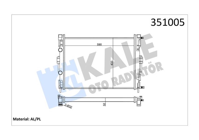RADYATOR MEGANE II - SCENIC II 1.4 - 1.6 16V 02 - 