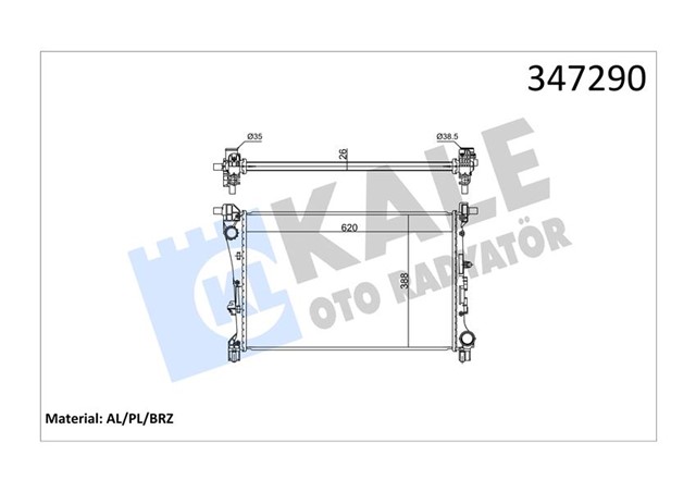 RADYATOR FIAT EGEA 1.3 - 1.6 MULTIJET - 1.4 AL - PL - BRZ