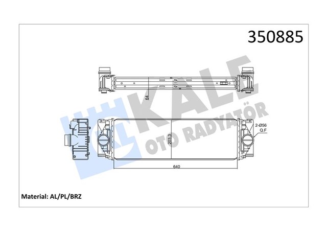 TURBOSARJ RADYATORU MERCEDES SPRINTER B906 B907 B910 . VW CRAFTER 30 - 35 - 50