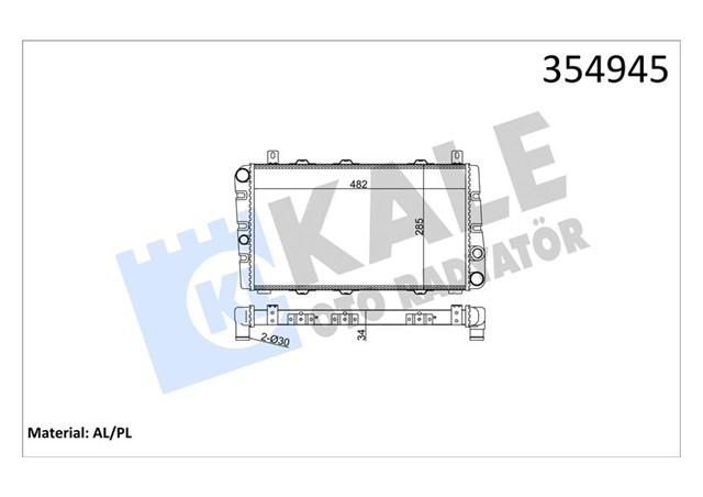 RADYATOR AL/PL/BRZ SKODA FAVORIT - FELICIA I - FELICIA II RADYATOR