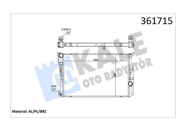 MOTOR SU RADYATORU BMW X3 F25 X4 F26