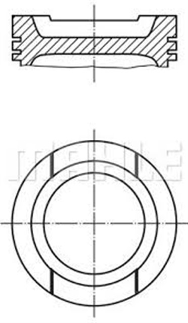033PI00001100 MOTOR PISTON SEGMAN STD POLO - GOLF IV 1.6 B AFT - AKL - AEK 81.01