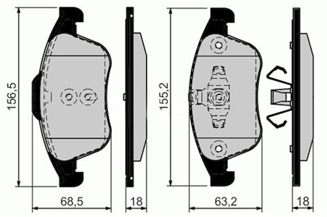 ON FREN BALATASI RENAULT GRAND SC NIC III 09 16 LAGUNA III 07 15 MEGANE III 09 15 K:17.1MM Y:68MM