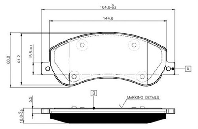 ON FREN BALATASI TRANSIT V348 06 14 A.CEKER 11 / VW AMAROK 2.0TDI 10 FISSSIZ