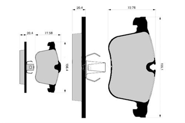 ON BALATA VECTRA C GTS 08/02 05 SIGNUM 03 05 SAAB 9.3 03 07 11 CADILLAC BLS 06