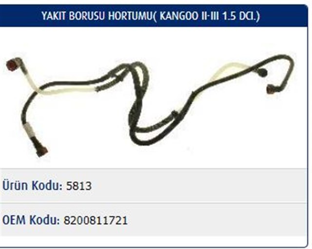YAKIT BORUSU RENAULT KANGOO II 02.2008 - 