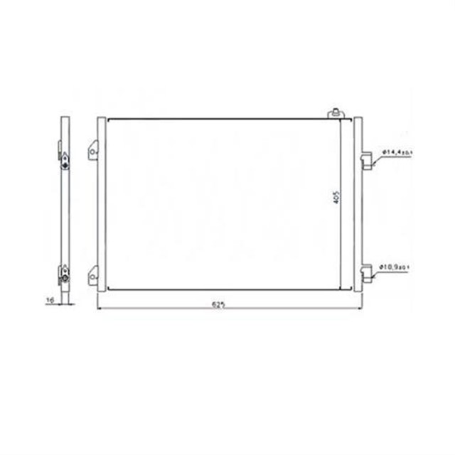 KLIMA KONDENSERI KURUTUCU ILE CLIO SYMBOL 1.5 DCI 04 MEK 658X411X16