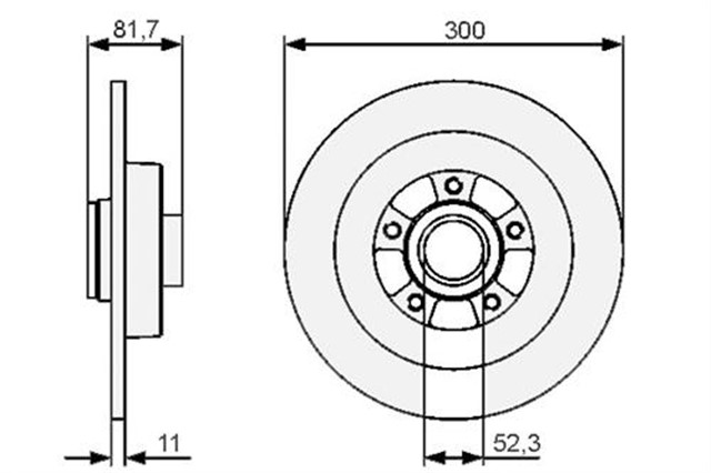 ARKA FREN AYNASI LGN III 10/07 LATITUDE 07/10 300X11X9.5 5D RULMANLI ABS SENSOR HALKASI ILE