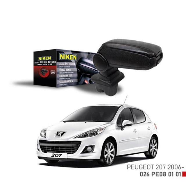 ARACA OZEL KOL DAYAMA SIYAH PEUGEOT 207 06
