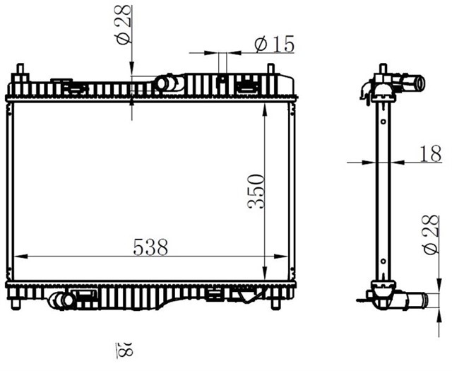 MOTOR SU RADYATORU FIESTA 1.4TDCI 1.6TDCI 1.5TDCI 08 B MAX 1.5TDCI 1.6TDCI 12 TRANSIT COURIER 1.5TDCI 1.6TDCI 14 350 558 18