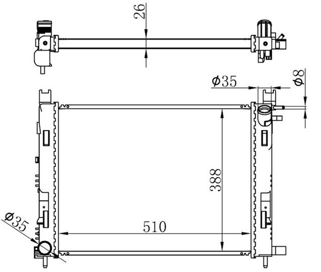 RADYATOR CLIO IV - LOGAN II - DOKKER - LODGY 1.5 DCI