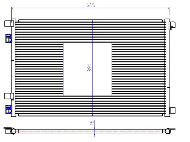 KLIMA KONDENSERI MGN II 02 1.4 16V - 1.6 16V - 1.5DCI - 2.0 16V 615X396