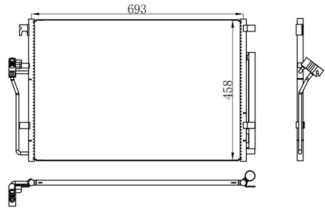 KLIMA KONDENSERI VW CRAFTER - SPRINTER 672X460X16 OTO. - MEK.