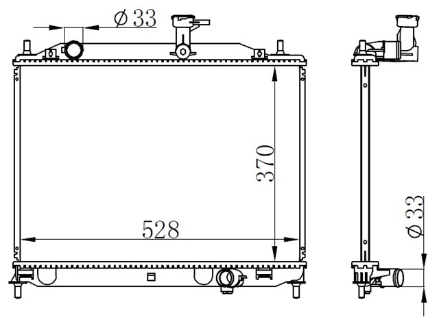 RADYATOR BRAZING ACCENT ERA 1.5 CRDI 05 AC KLIMASIZ MANUEL 370X528X26