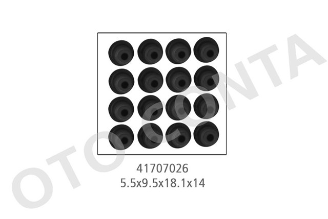 SUBAP LASTIGI 16ADET PARTNER - BERLINGO - FOCUS - FIESTA - P206 - P207 - P307 - C2 - C3 - C4 1.6HDI 5.5X9.5X18.1X14