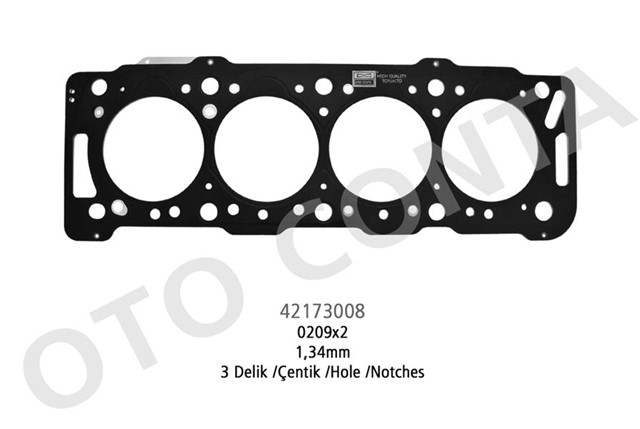 SKC 3 DELIK 1.34M CELIK P206 - P306 - PARTNER - BERLINGO 1.9 DW8