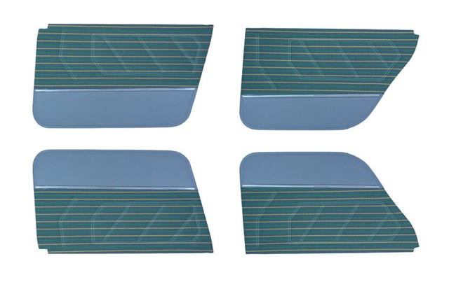 KAPI DOSEMESI KUMAS SARI - YESIL CIZGILI SPRING R9