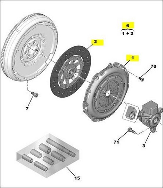 DEBRIYAJ SETI BASKI DISK P308 - P3008 - P5008 - C4 - C4 PICASSO 1.6 HDI 228MM X 18 DIS EGS 6 SANZUMAN