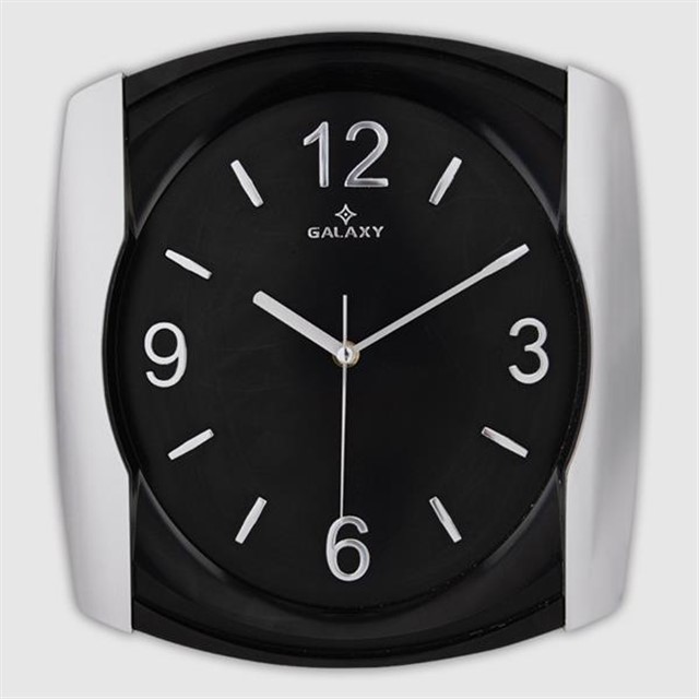 DUVAR SAATI SIYAH CERCEVE CAP:29CMX 3.15CM AKRILIK BOYALI VE VARAK BASKILI 2 RENK ABS KASA MINERAL CAM SESSIZ AKAR MAKINE VARAK BASKILI KABARTMA RAKAM KASA BASKI ALANI: 110MM