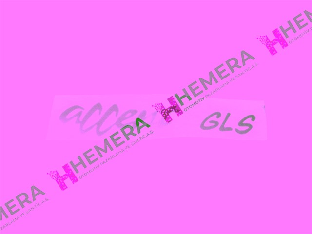 AMBLEM YAZI SIYAH HYUNDAI ACCENT 2005