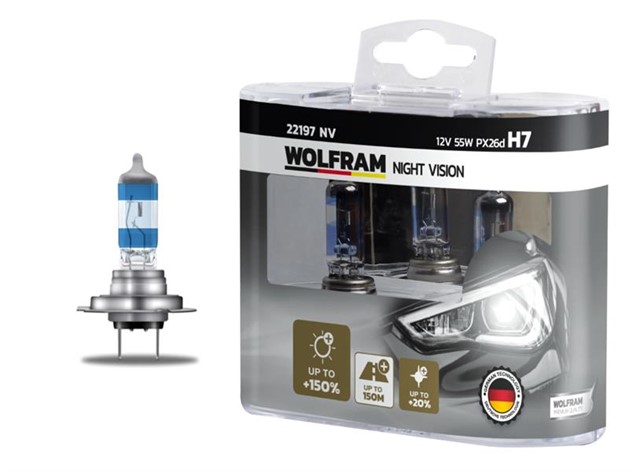 AMPUL 12V H7 55 PX26D NIGHT VISION 150 FAZLA 20 BEYAZ ISIK