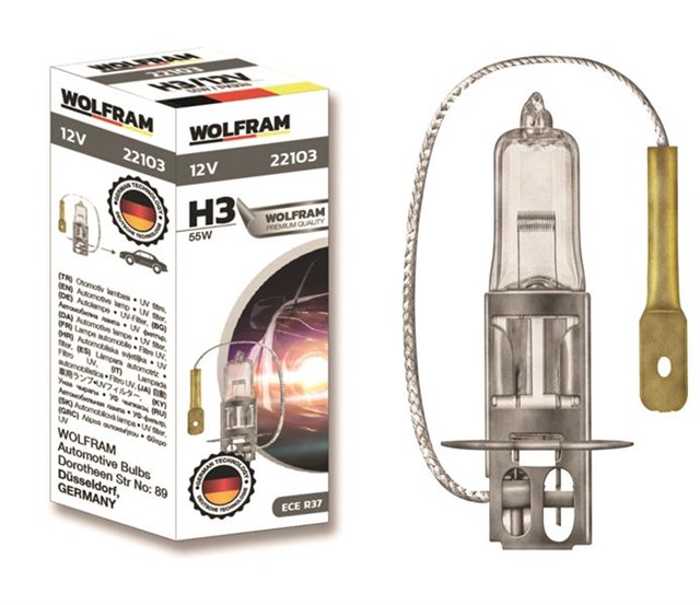 AMPUL 12V H3 100 PK22S STANDART ISIK 62201