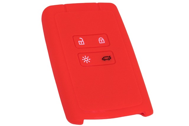 KONTAK ANAHTAR KUMANDA KORUYUCU KILIF SILIKON 4 TUS KIRMIZI RENAULT TALISMAN - MEGANE 4 - CLIO 5 - KADJAR CAPTUR - ZOE - KOLEOS