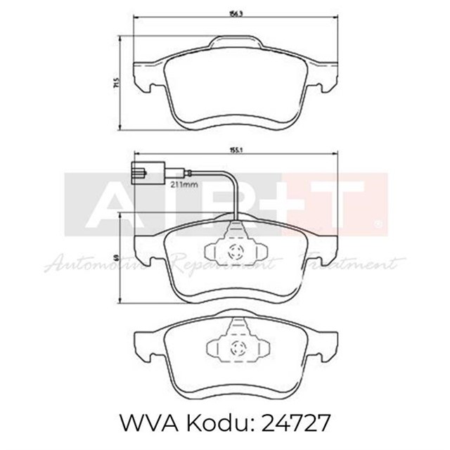 ON BALATA DOBLO 1.4 1.3D 1.6D 2.0D 10 COMBO 1.4 12 1.3CDTI 12 1.6CDTI 12 2.0CDTI 12